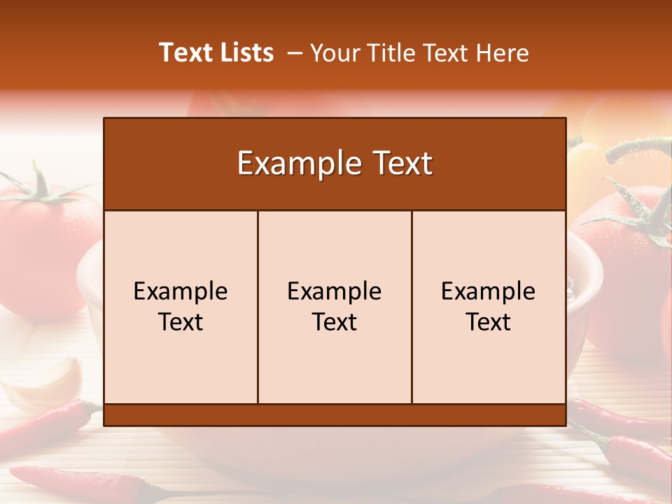 American Cuisine Meal Peppers PowerPoint Template