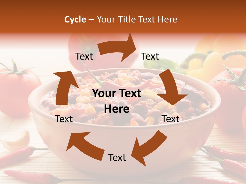 American Cuisine Meal Peppers PowerPoint Template