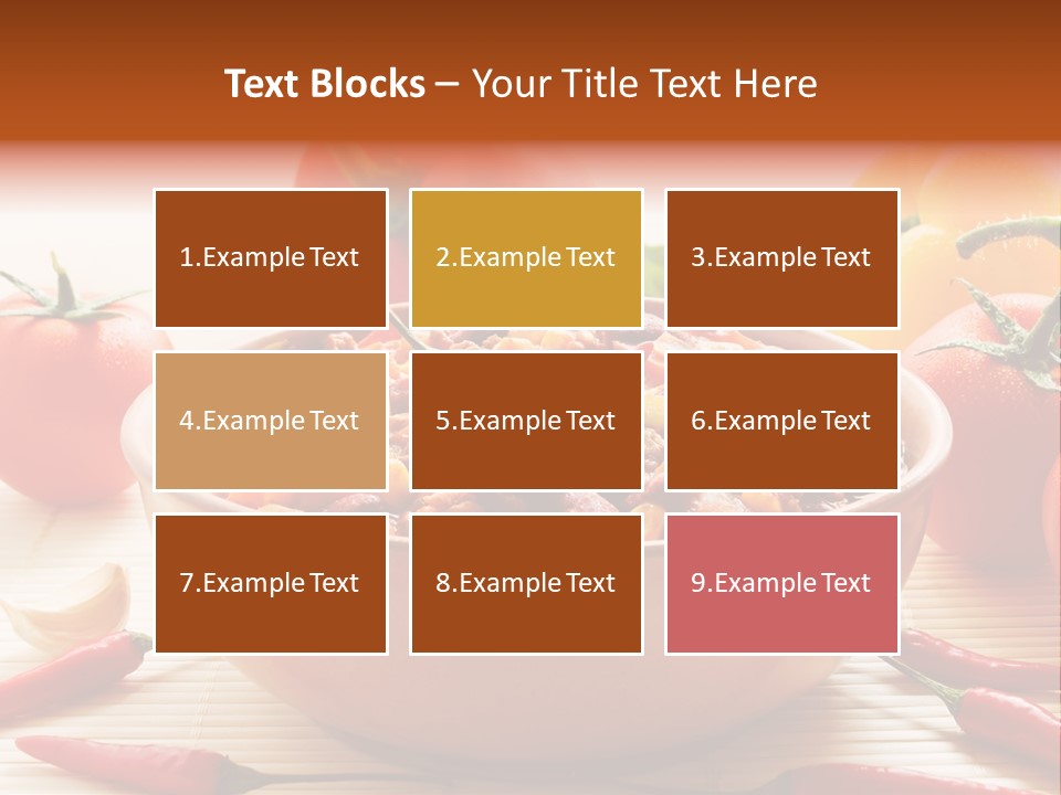 American Cuisine Meal Peppers PowerPoint Template