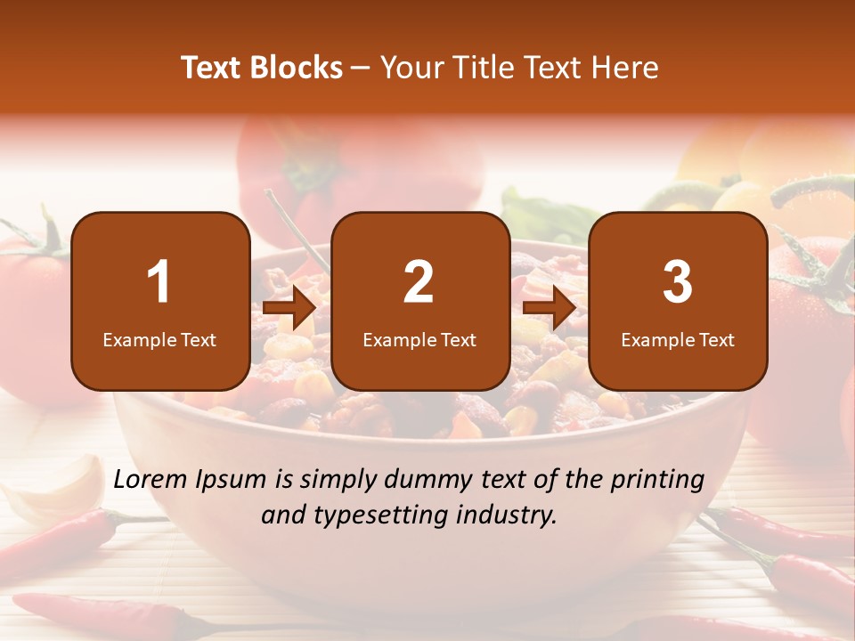 American Cuisine Meal Peppers PowerPoint Template