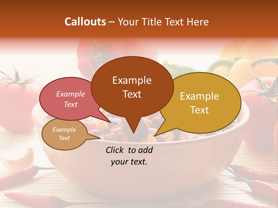 American Cuisine Meal Peppers PowerPoint Template