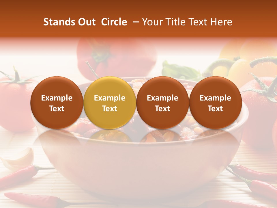 American Cuisine Meal Peppers PowerPoint Template