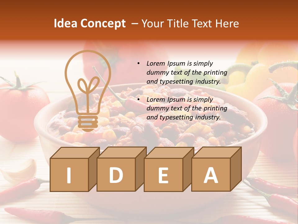 American Cuisine Meal Peppers PowerPoint Template