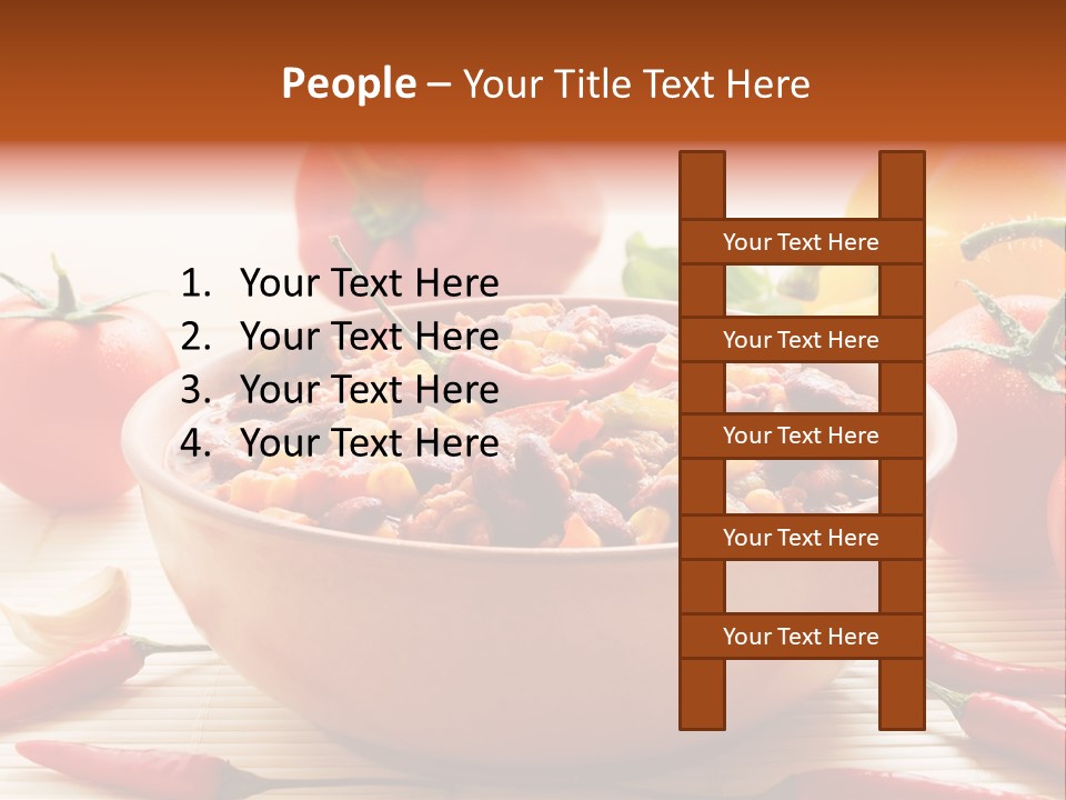 American Cuisine Meal Peppers PowerPoint Template