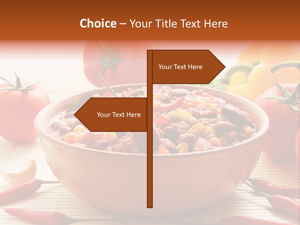American Cuisine Meal Peppers PowerPoint Template