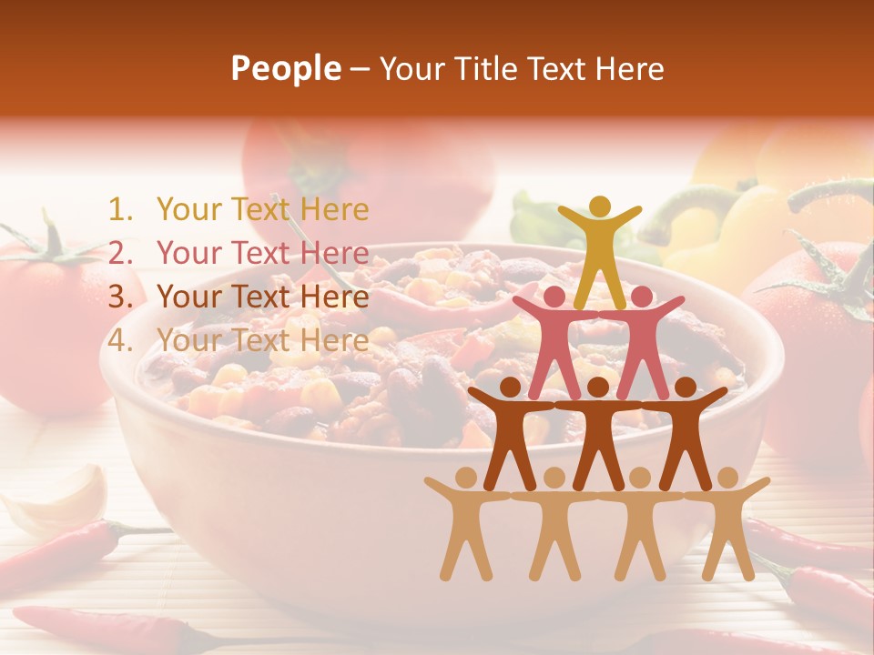 American Cuisine Meal Peppers PowerPoint Template