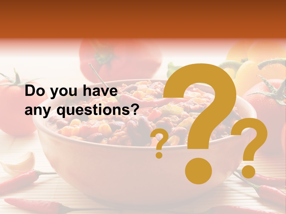 American Cuisine Meal Peppers PowerPoint Template