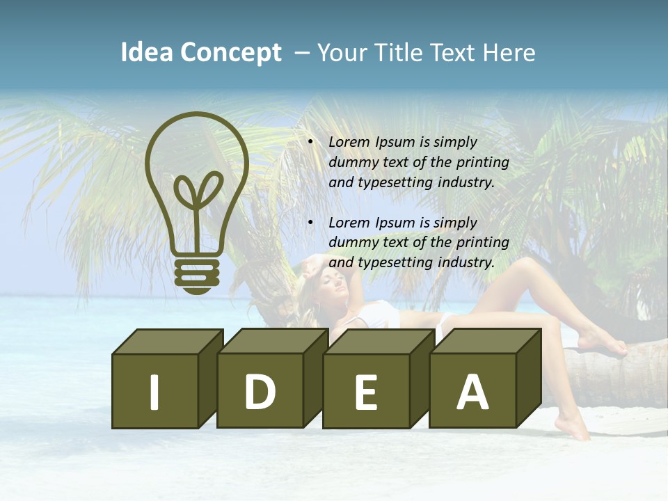 Nature Blue Coast PowerPoint Template