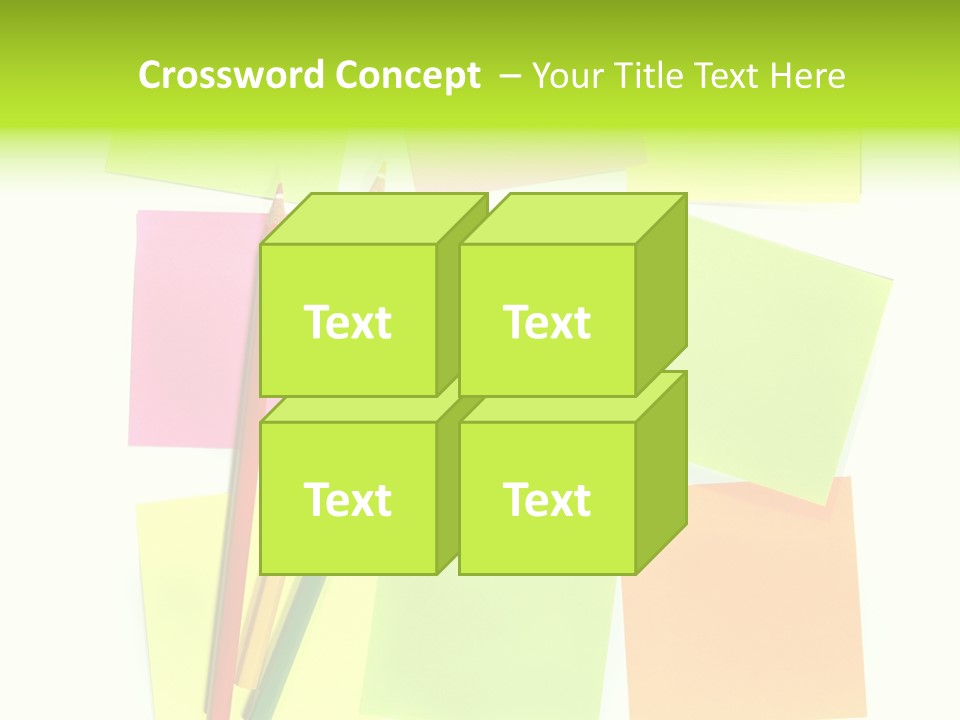 Pen Sticker Crayon PowerPoint Template