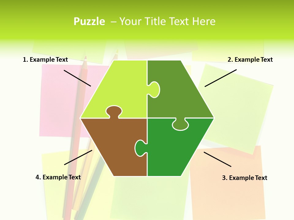 Pen Sticker Crayon PowerPoint Template