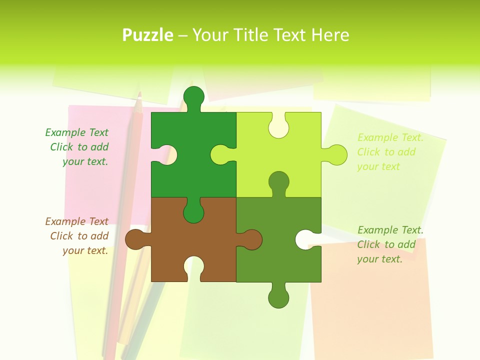 Pen Sticker Crayon PowerPoint Template