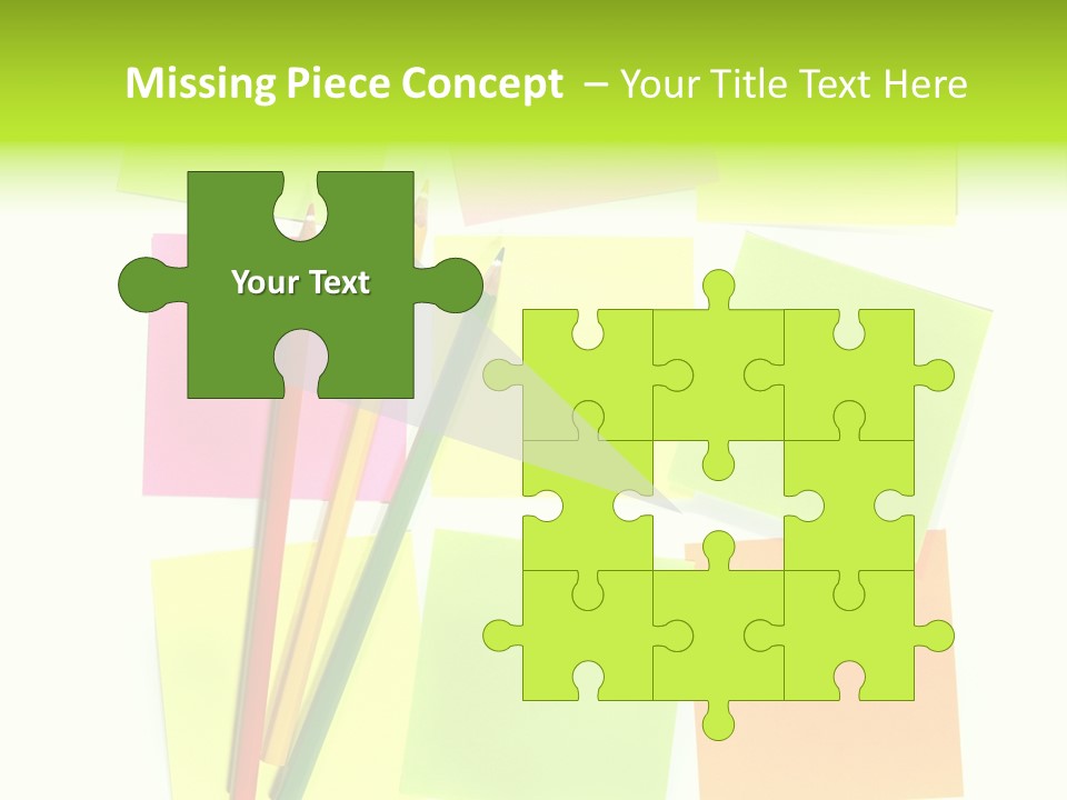 Pen Sticker Crayon PowerPoint Template