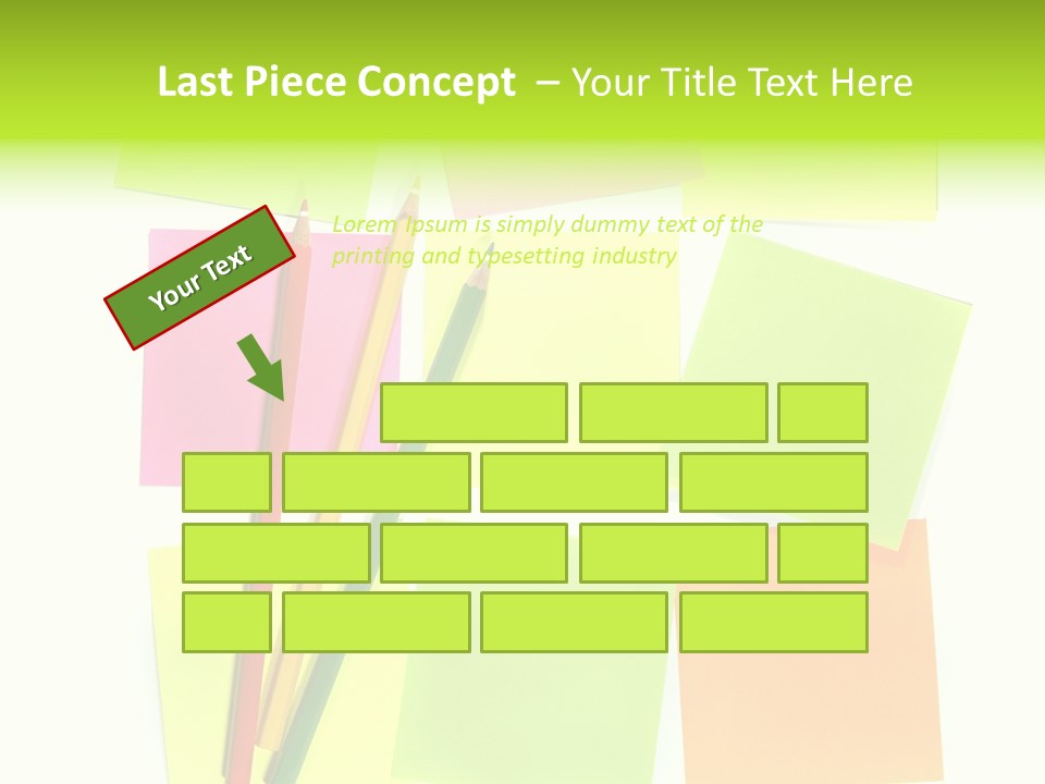 Pen Sticker Crayon PowerPoint Template