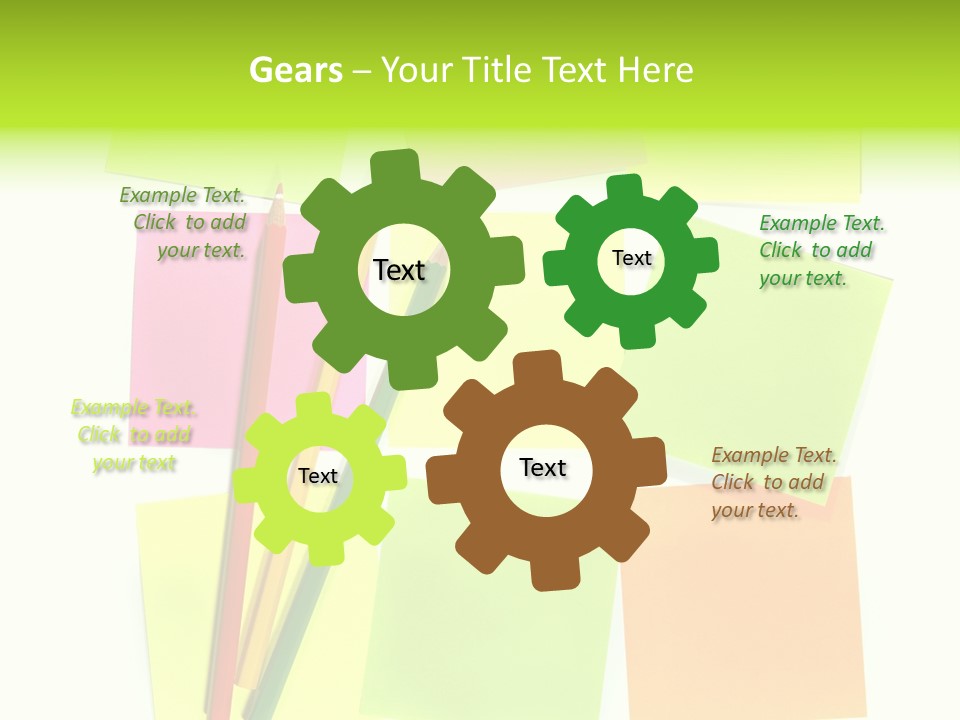 Pen Sticker Crayon PowerPoint Template