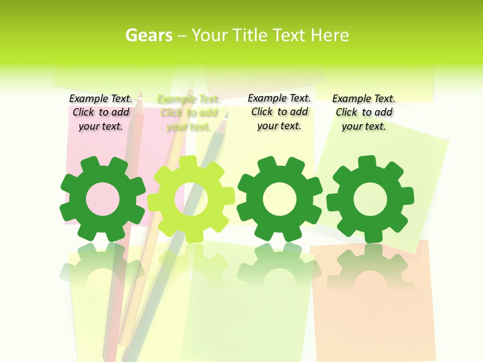 Pen Sticker Crayon PowerPoint Template