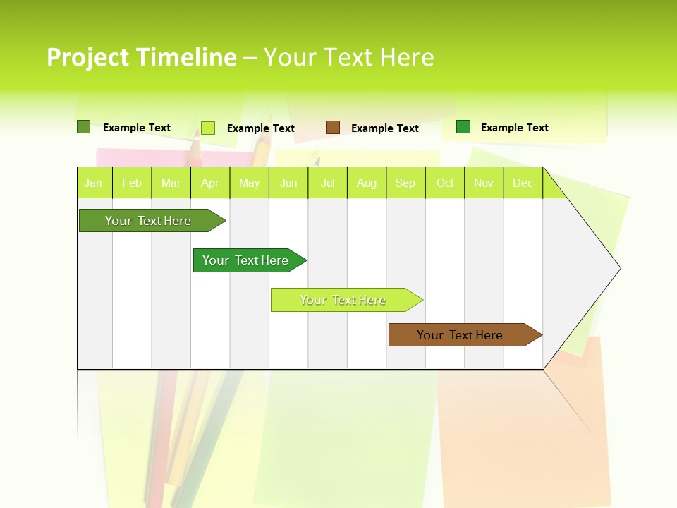 Pen Sticker Crayon PowerPoint Template