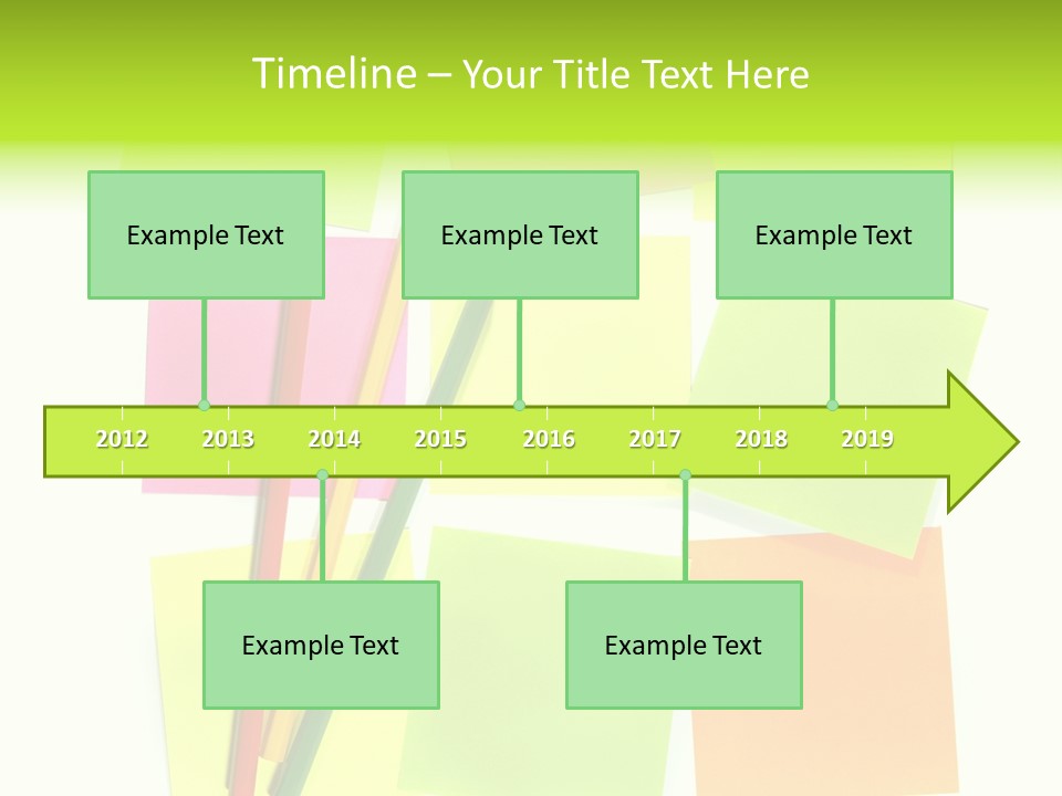 Pen Sticker Crayon PowerPoint Template