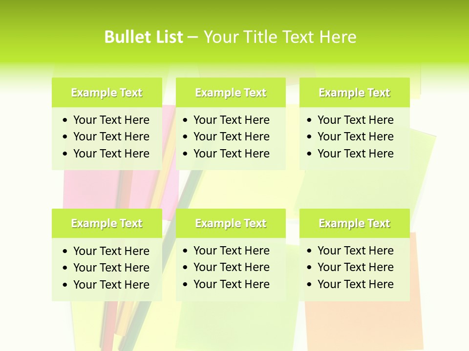 Pen Sticker Crayon PowerPoint Template