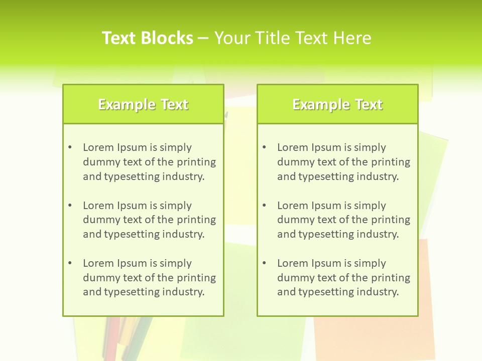 Pen Sticker Crayon PowerPoint Template
