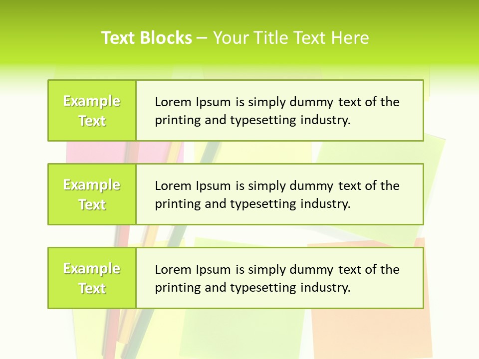 Pen Sticker Crayon PowerPoint Template