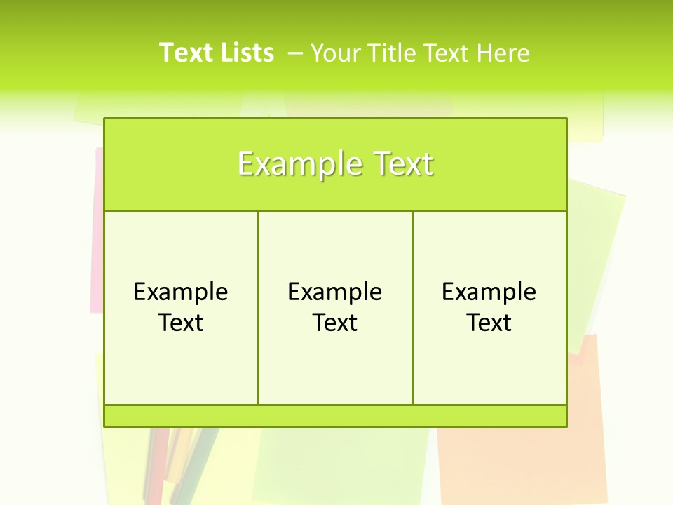 Pen Sticker Crayon PowerPoint Template