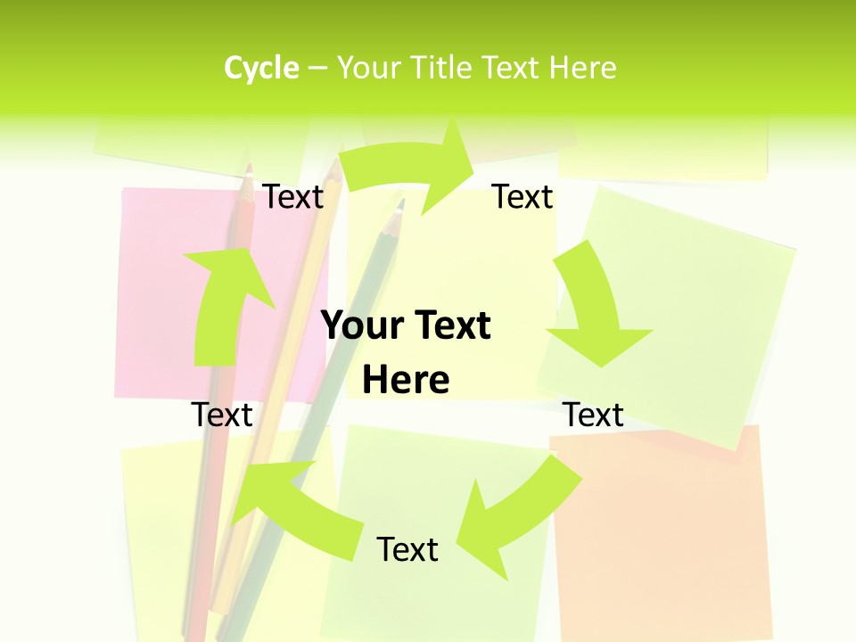 Pen Sticker Crayon PowerPoint Template