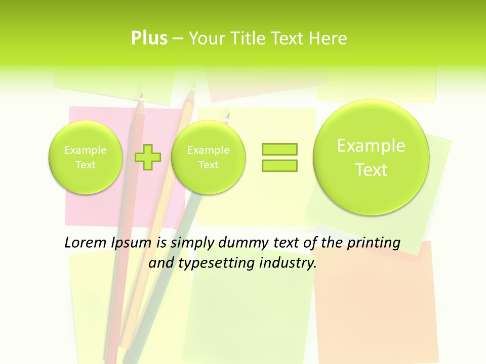 Pen Sticker Crayon PowerPoint Template
