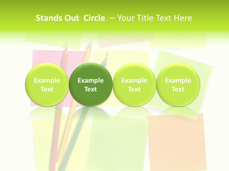 Pen Sticker Crayon PowerPoint Template