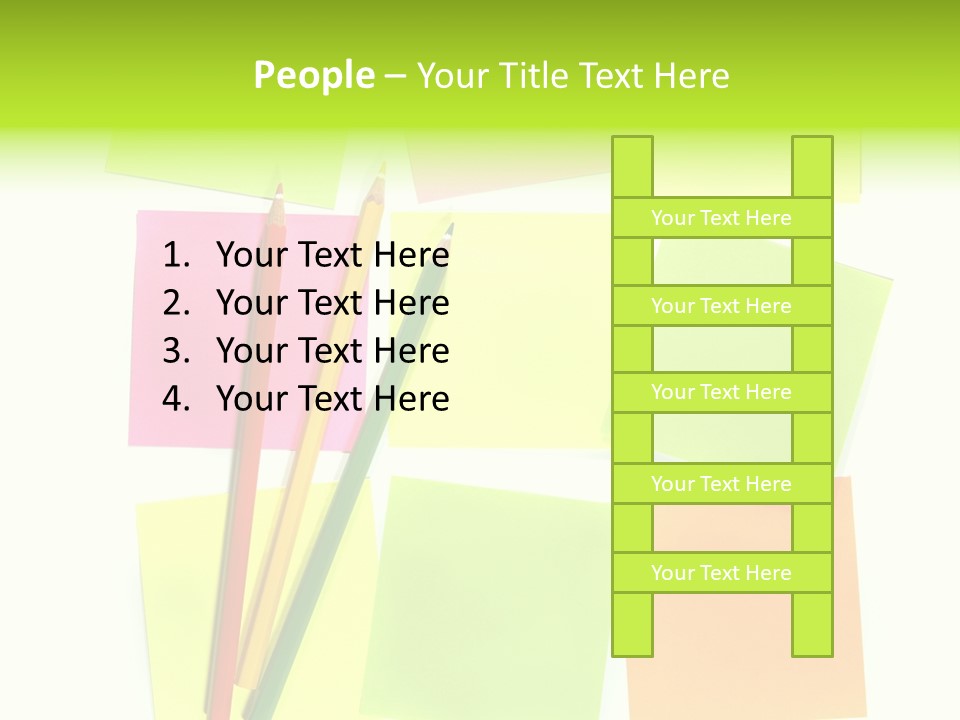 Pen Sticker Crayon PowerPoint Template