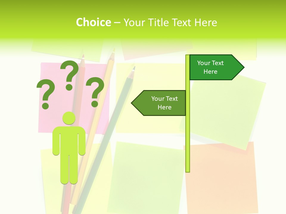 Pen Sticker Crayon PowerPoint Template