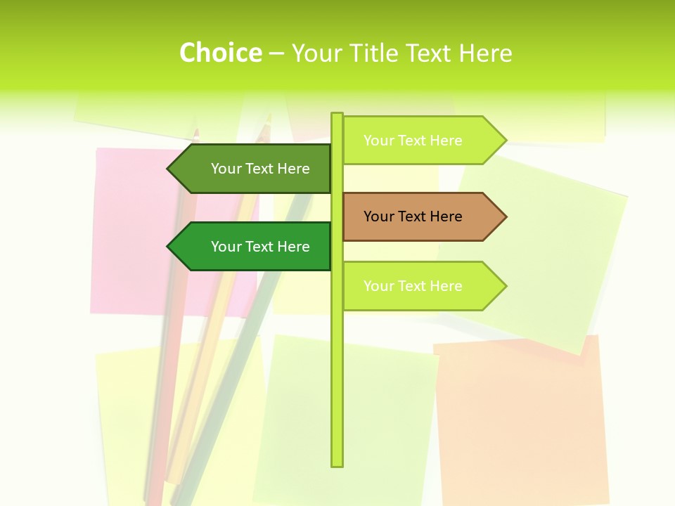 Pen Sticker Crayon PowerPoint Template