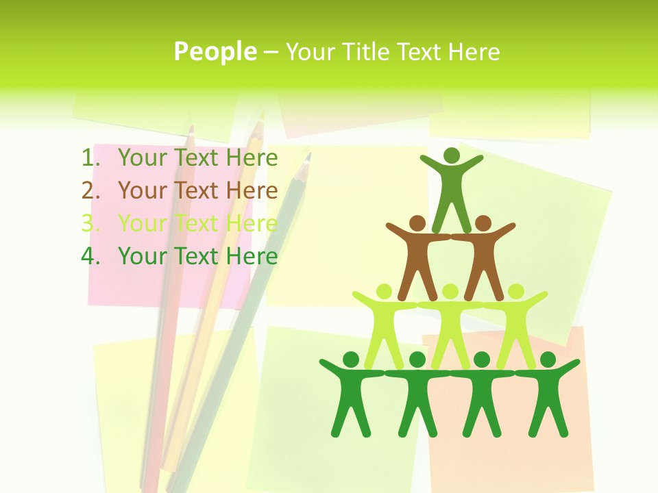 Pen Sticker Crayon PowerPoint Template