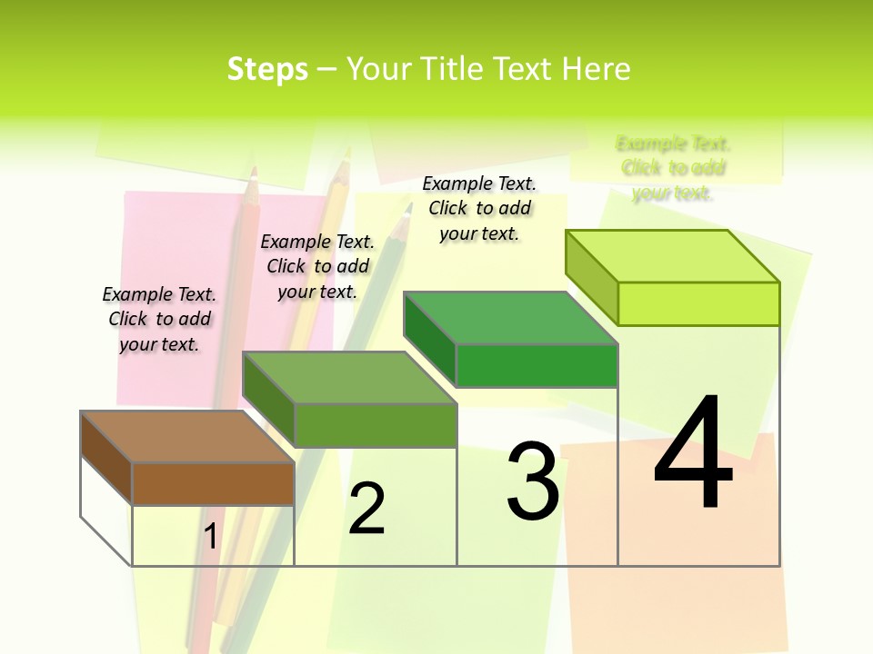 Pen Sticker Crayon PowerPoint Template