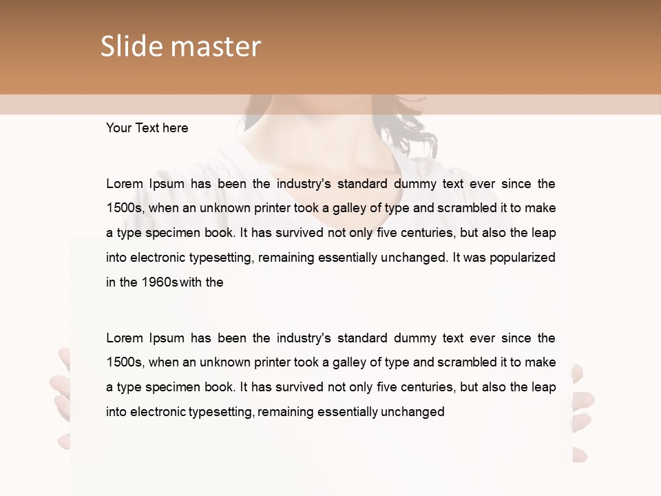 Slogan Placard Message PowerPoint Template