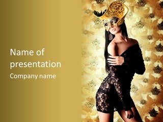 Underwear Glamour Mystery PowerPoint Template