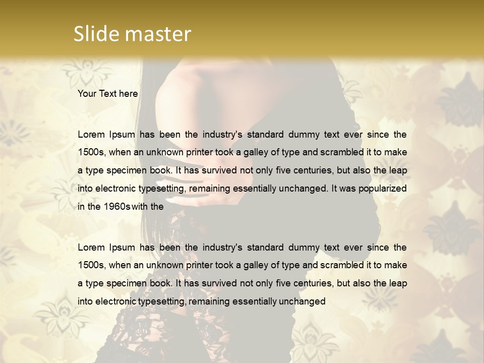 Underwear Glamour Mystery PowerPoint Template