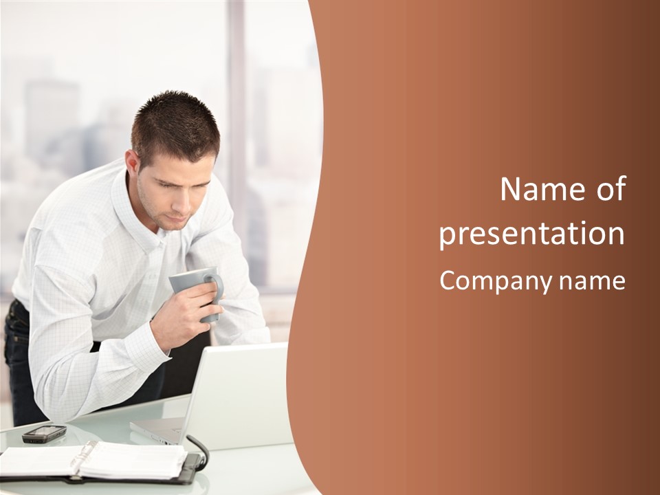 Tea Organizer Worker PowerPoint Template