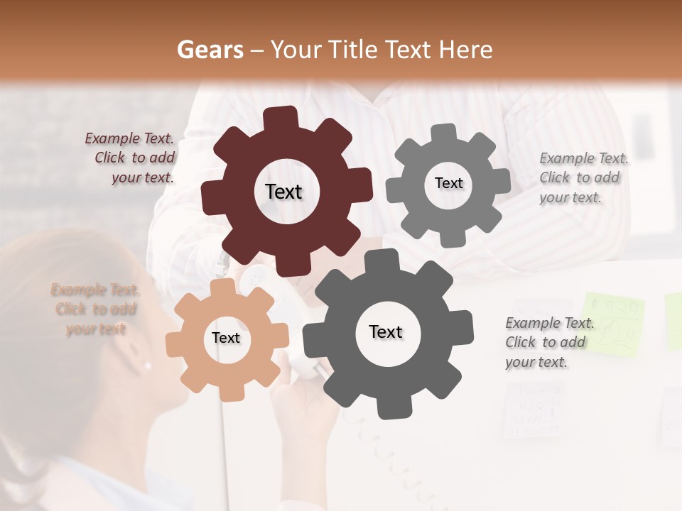 Man Face Office PowerPoint Template