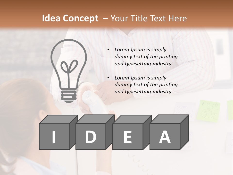 Man Face Office PowerPoint Template
