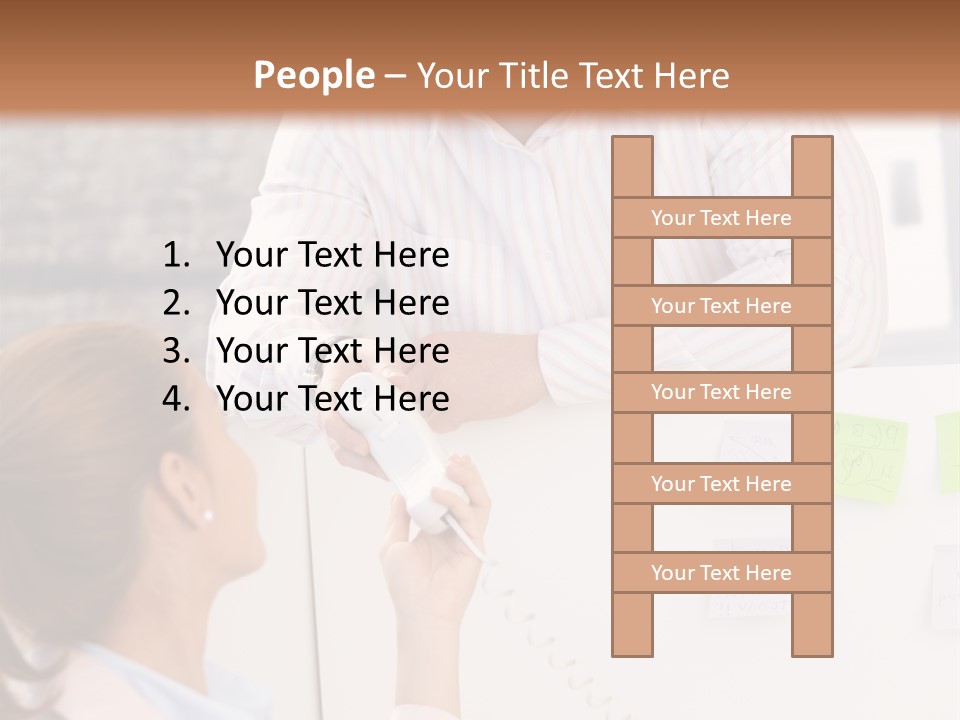 Man Face Office PowerPoint Template