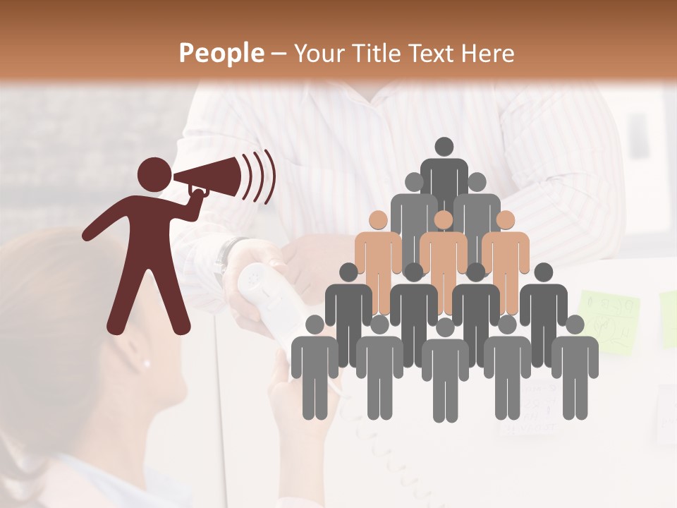 Man Face Office PowerPoint Template