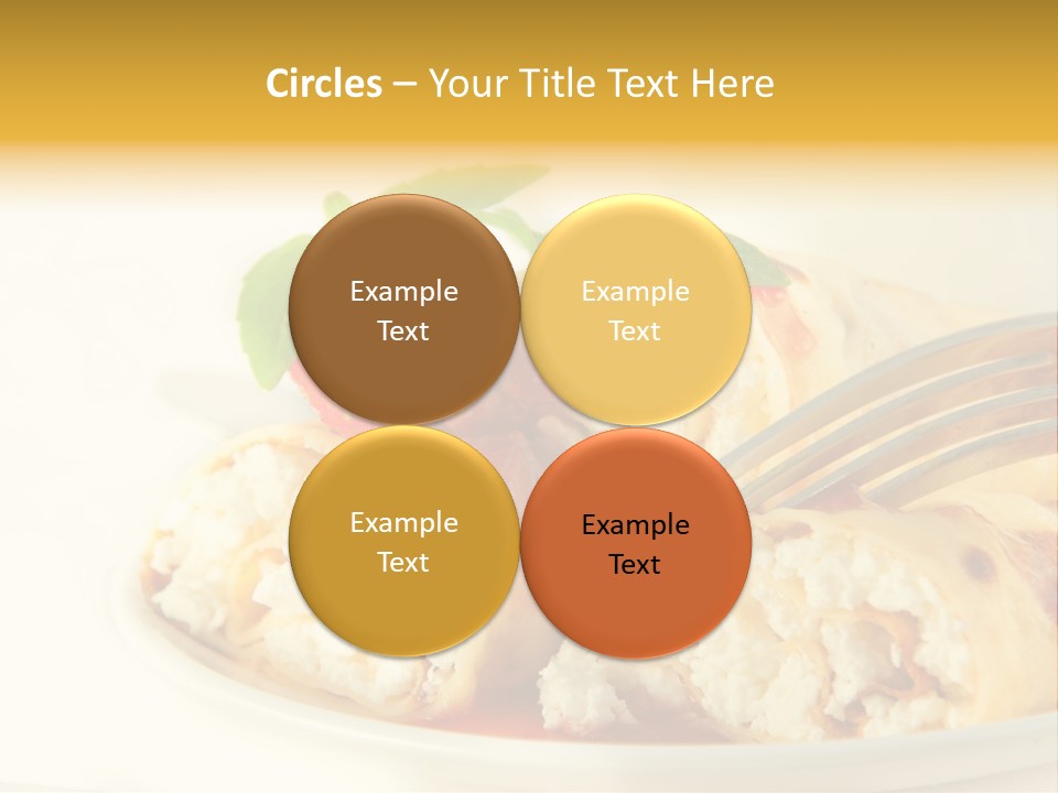 Cup Fruit Bun PowerPoint Template