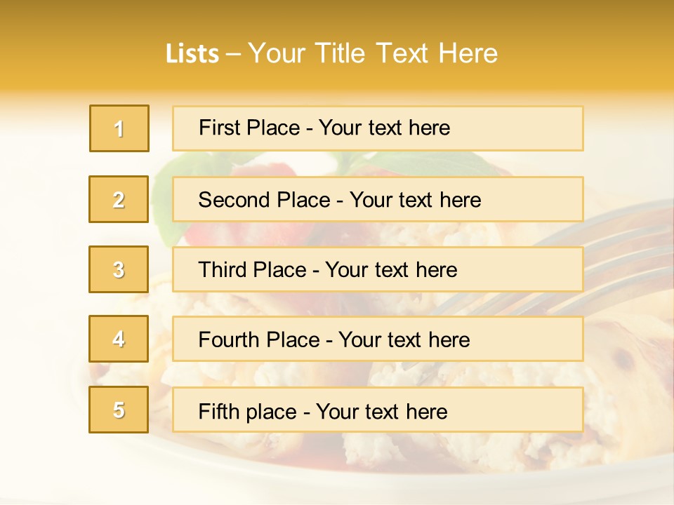 Cup Fruit Bun PowerPoint Template