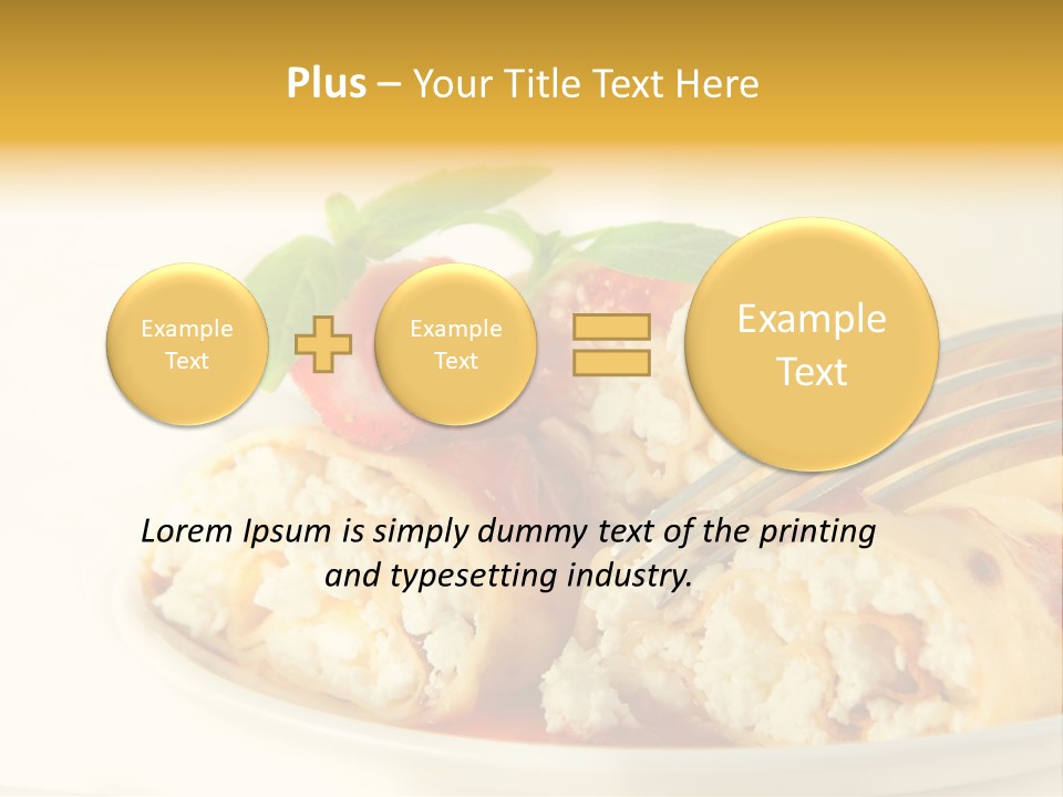 Cup Fruit Bun PowerPoint Template