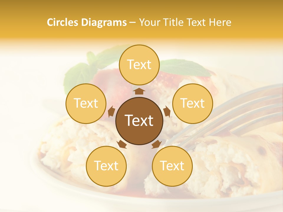 Cup Fruit Bun PowerPoint Template