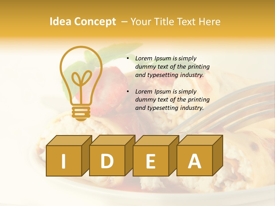 Cup Fruit Bun PowerPoint Template