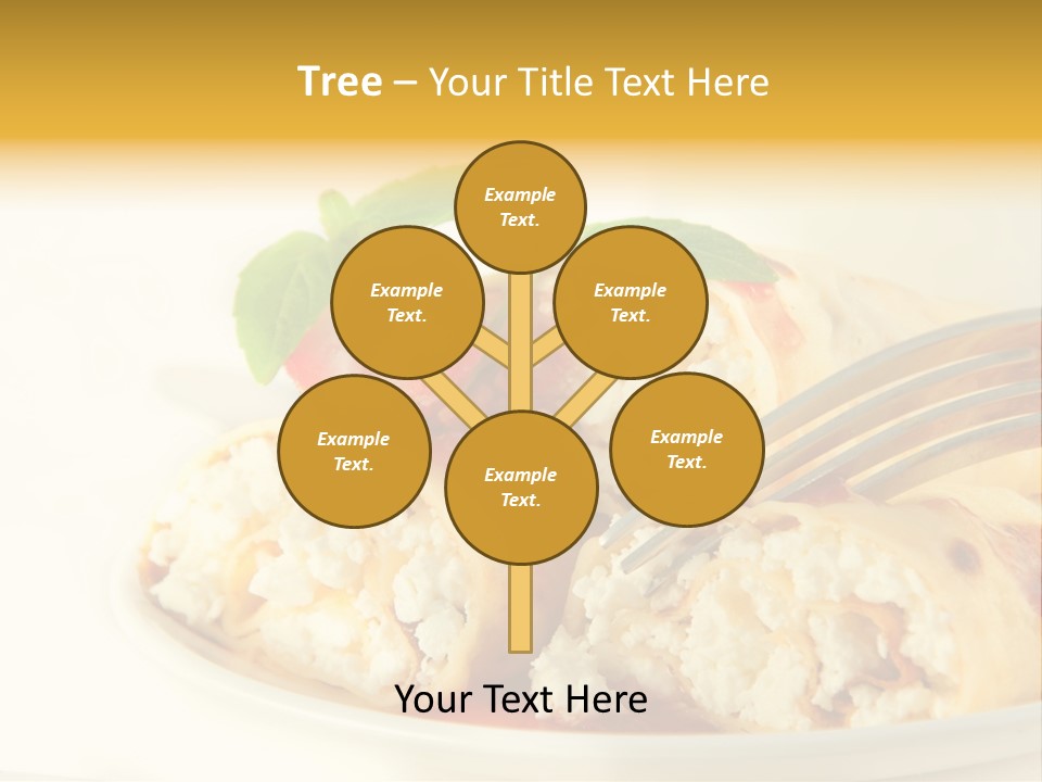 Cup Fruit Bun PowerPoint Template