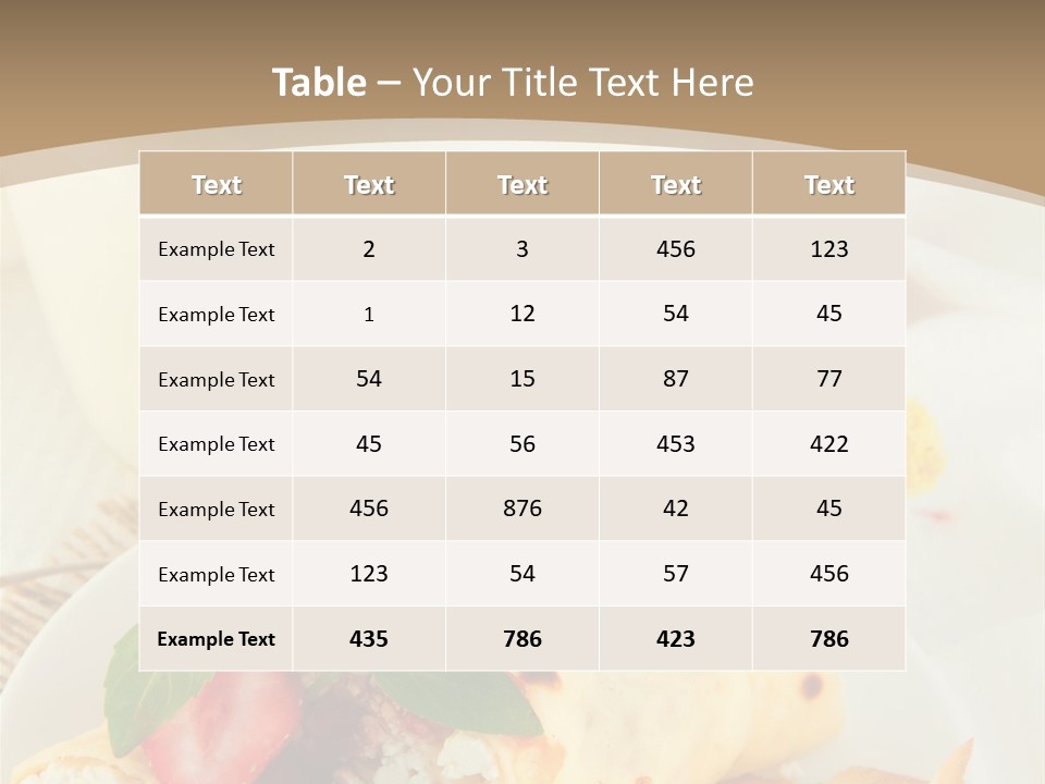 Meal Brunch Chocolate PowerPoint Template