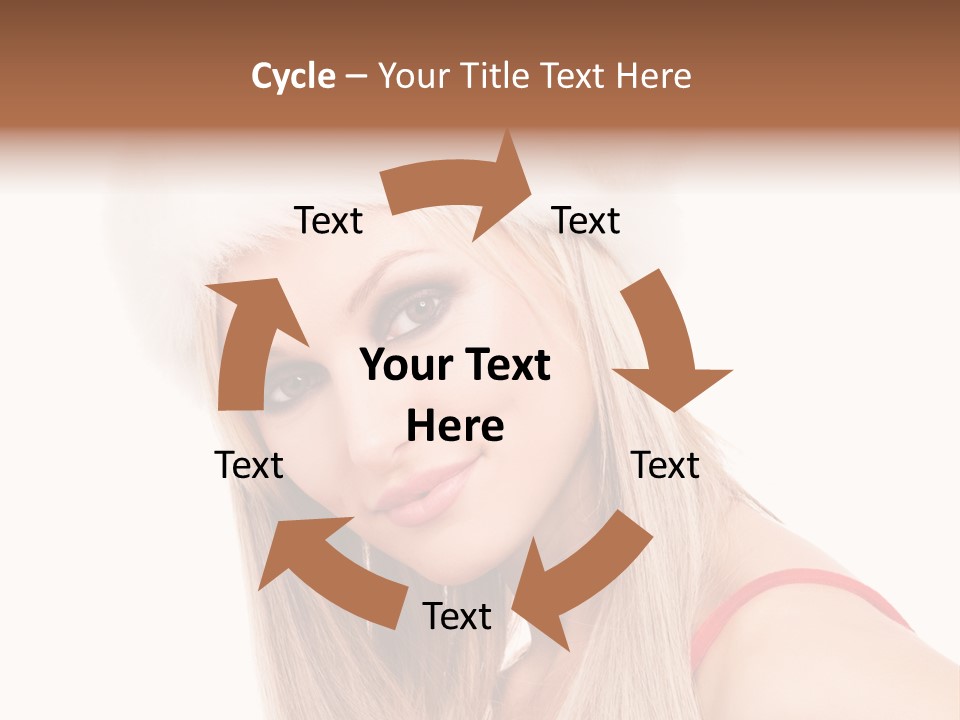 Celebration Caucasian Santa PowerPoint Template