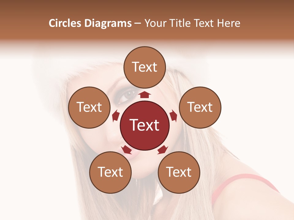 Celebration Caucasian Santa PowerPoint Template